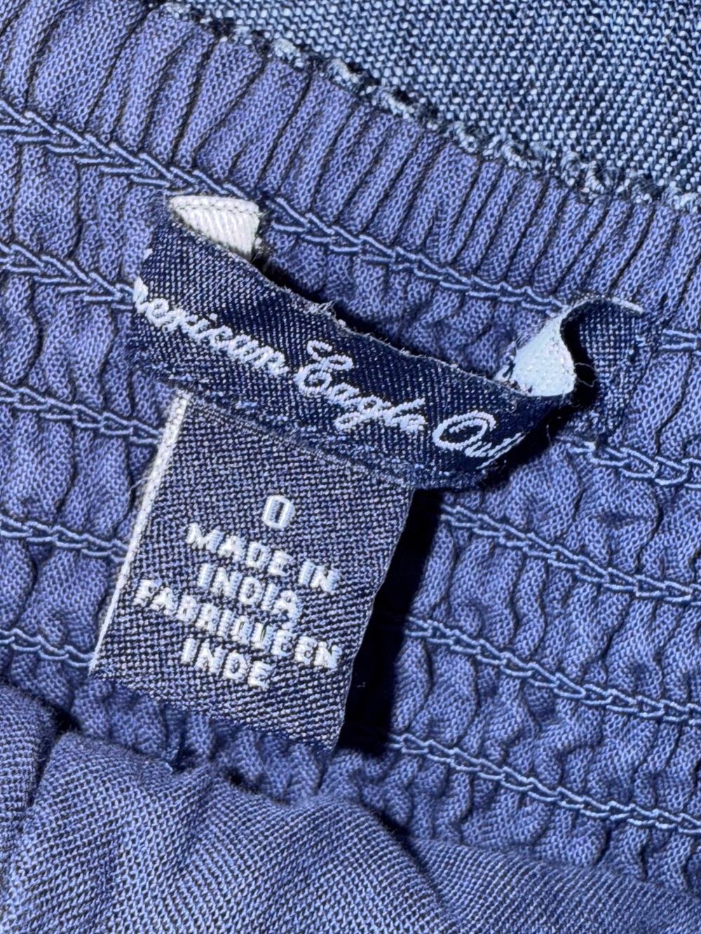 American Eagle Outfitters Chambray dress-lightweight, quilted button top,smocked - Picture 4 of 4